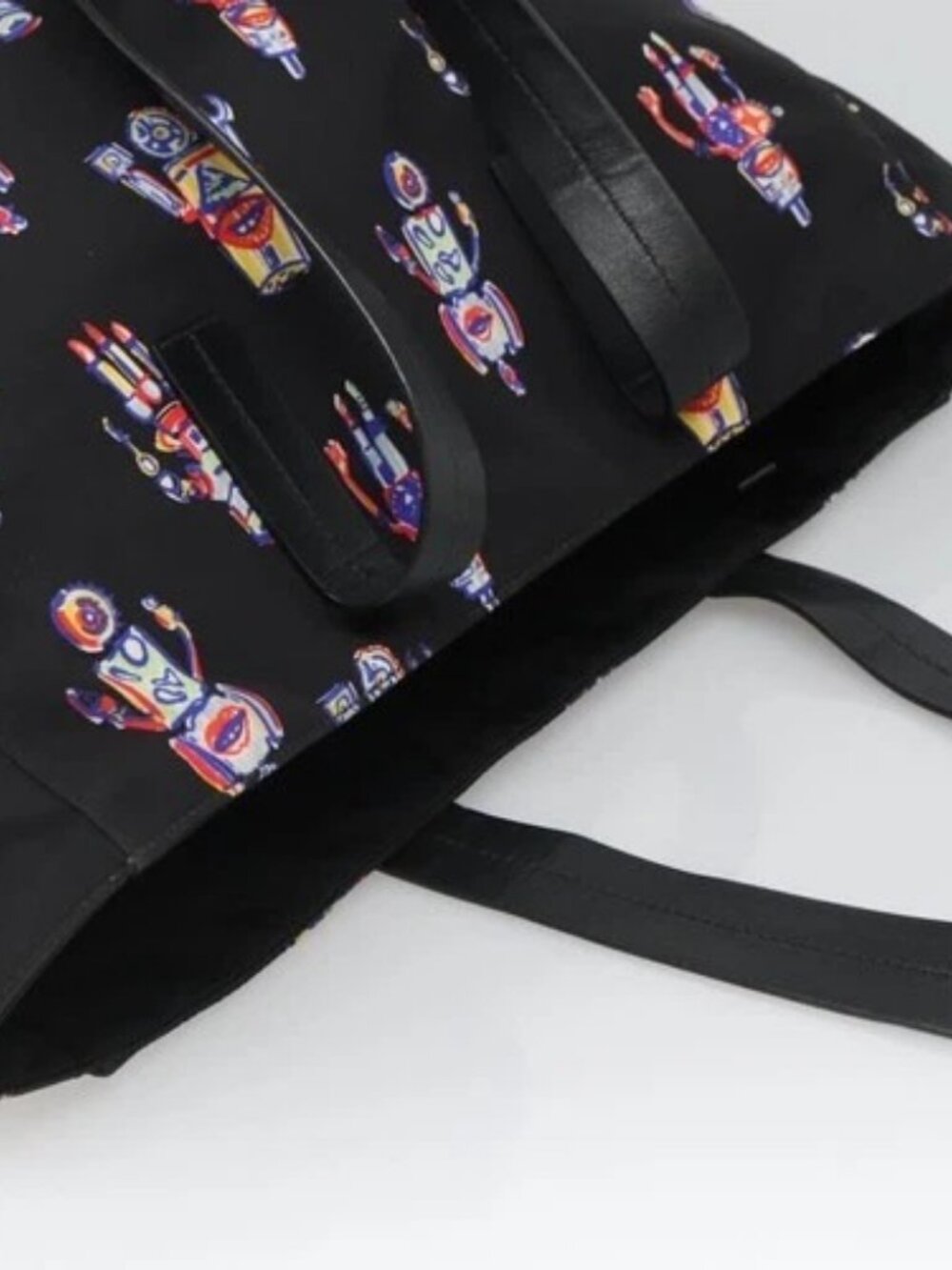 PRADA Tote Bag Nylon Black Silver Auth ep7424 - Picture 6 of 16